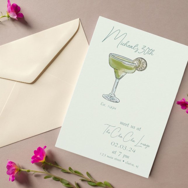 Nuit Mezcal Taco Invitation Anniversaire (Créateur téléchargé)