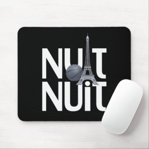 Nuit Nuit Basketball Night French Word Paris Tower Mouse Pad