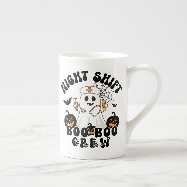 Nuit Shift Nurft Mug - BOO BOO Crew Ghost (Droite)