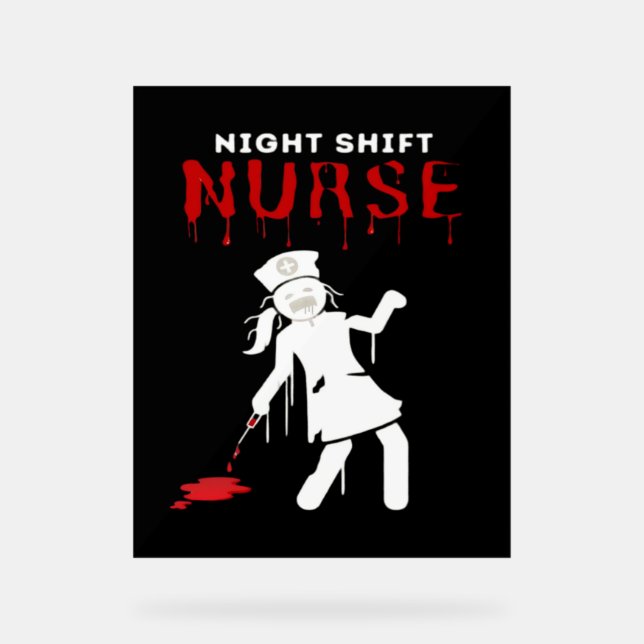 Nuit Shift Nurse Funny Halloween Classic T-Shirt (Recto)