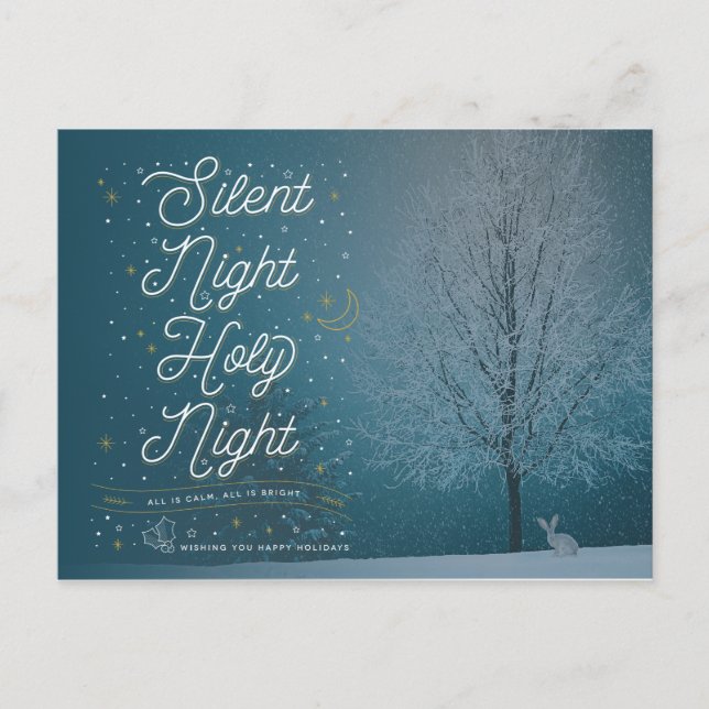 NUIT SILENCIEUSE / Carte de Noël (Devant)