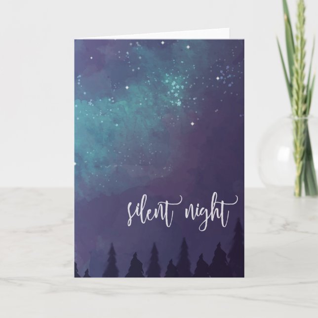 Nuit silencieuse - carte de voeux de Noël (Devant)