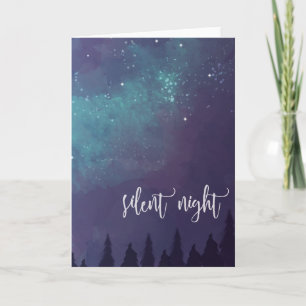 Nuit silencieuse - carte de voeux de Noël