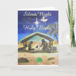 Nuit silencieuse ! Cartes de voeux saintes de nuit