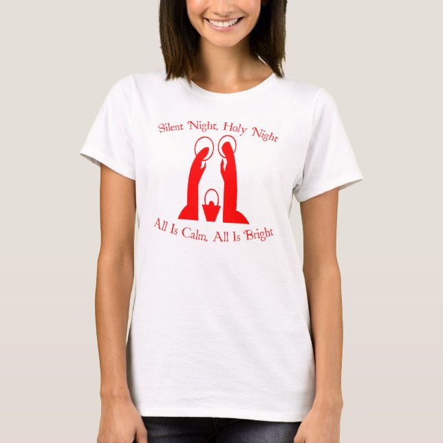 Nuit silencieuse, T-shirt saint de nativité de (Devant)