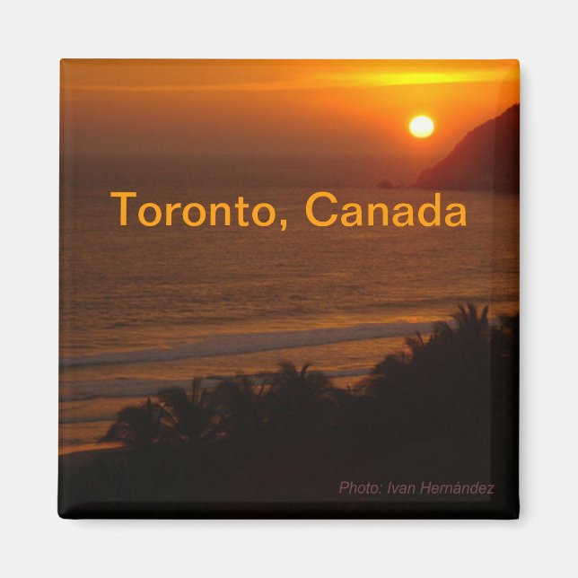 Nuit Toronto Canada Voyage Souvenir Magnet frigo (Devant)