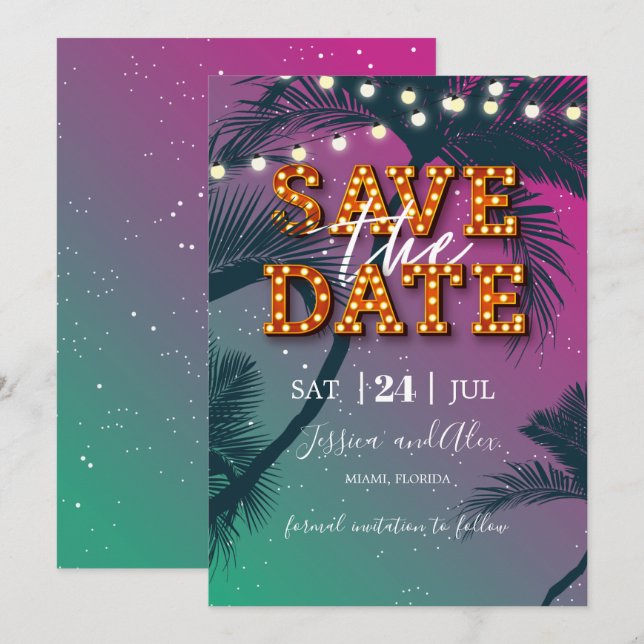 Nuit tropicale de La Havane Enregistrer la carte D (Devant / Derrière)