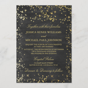 Nuits étoilées épousant des invitations
