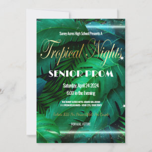 Nuits tropicales Prom High School Invitation