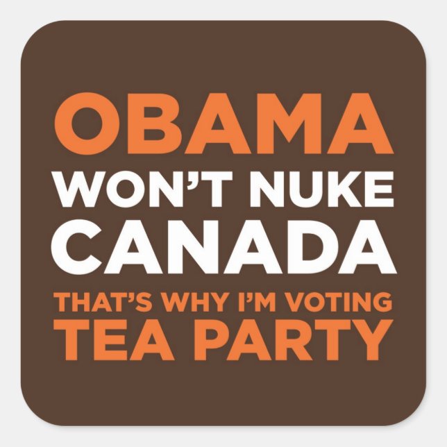 Nuke Canada Square Sticker (Front)
