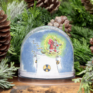 Nuked Santa Claus snow globe