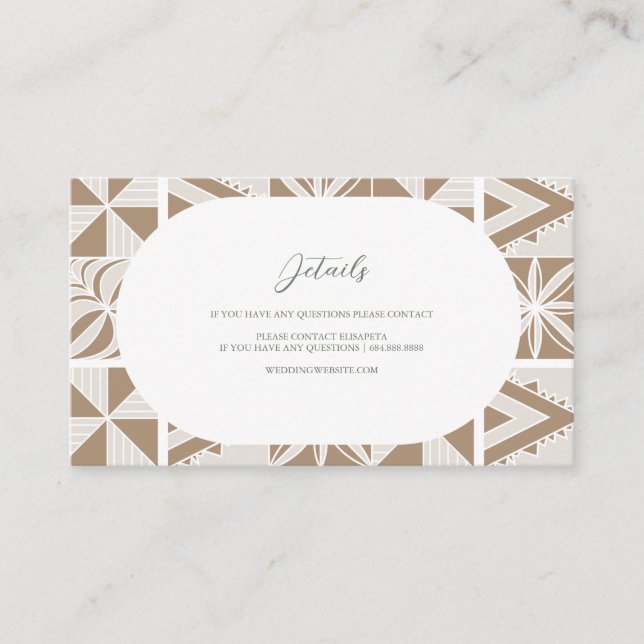 Nuku'alofa Enclosure Card (Front)