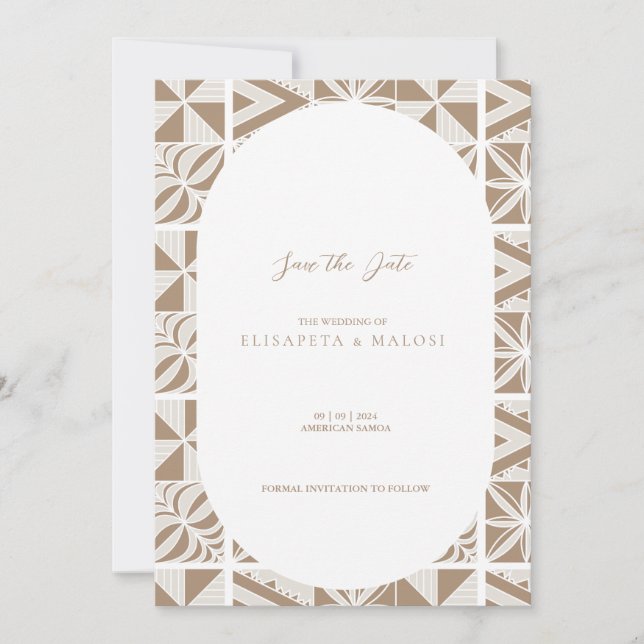 Nuku'alofa Save The Date (Front)