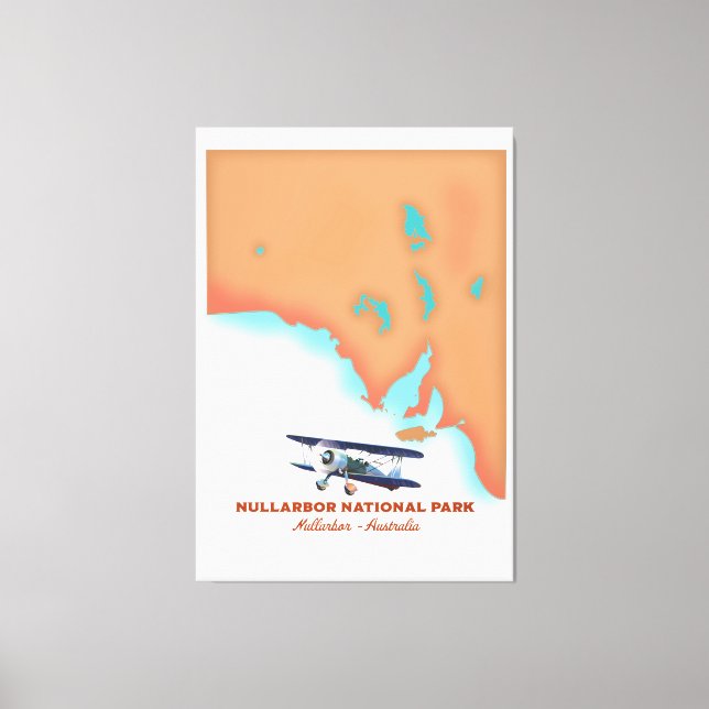 Nullarbor National Park Australia map Canvas Print (Front)