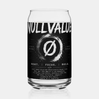 NULLVALUE Cornhole glasswares – Reset & Build Can Glass