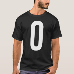 NUMBER 0 ZERO NUMERAL DIGIT ALPHABET T-Shirt