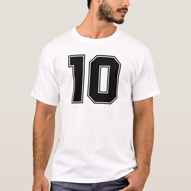 Number 10 front and backside print T-Shirt (Front)