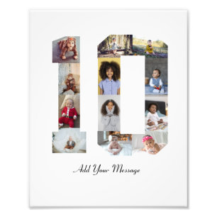 Number 10 Photo Collage Poster