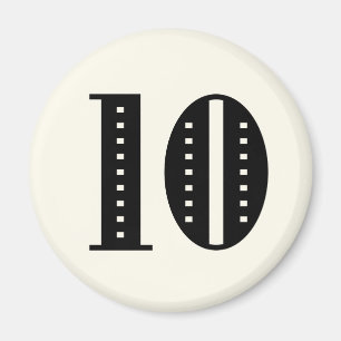 Number 10 Round Magnet