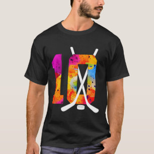 Number 10 Years Ice Hockey 10th Birthday (2) T-Shirt