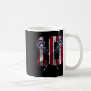 Number 10 Years Lacrosse 10th Birthday Coffee Mug