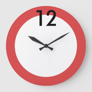 Number 12 Acrylic Wall Clock