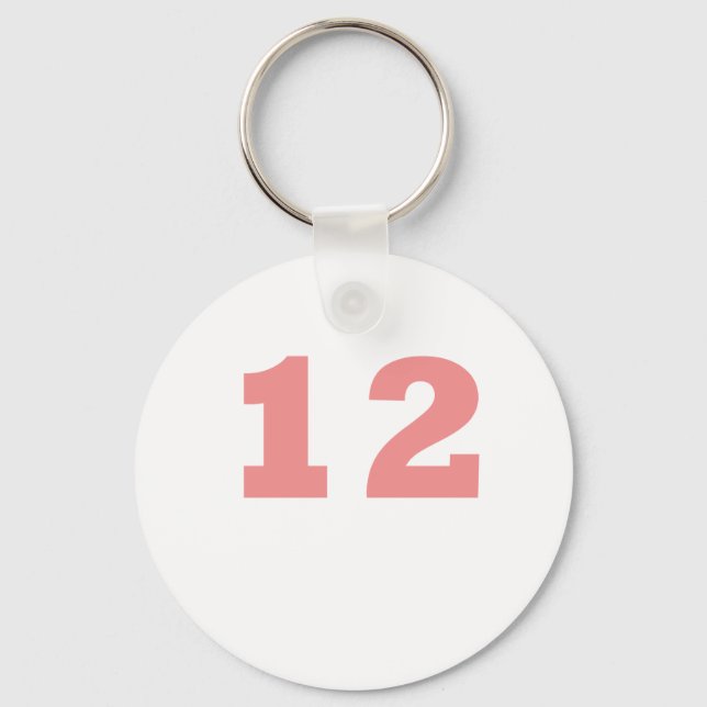 Number 12! keychain (Front)