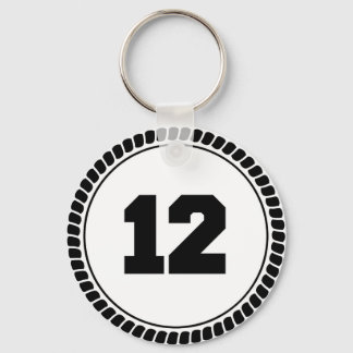 Number 12 keychain