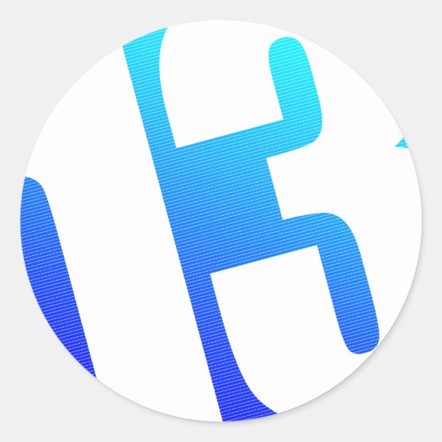 Number 13 classic round sticker (Front)