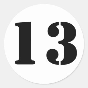 Number 13 Stickers | Zazzle CA