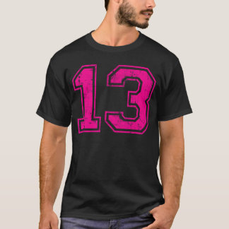 Number 13 Varsity Distressed Vintage Sporteam Play T-Shirt