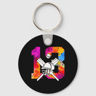 Number 13 Years Cricket 13th Birthday 1 Keychain