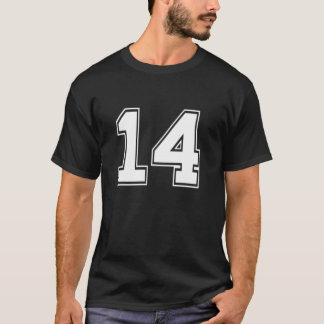 Number 14 Baseball Football Soccer Fathers Day Gif T-Shirt