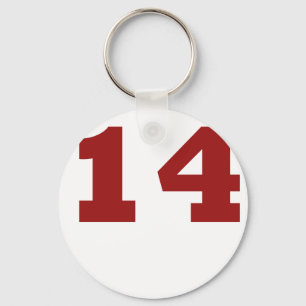 Number 14 keychain