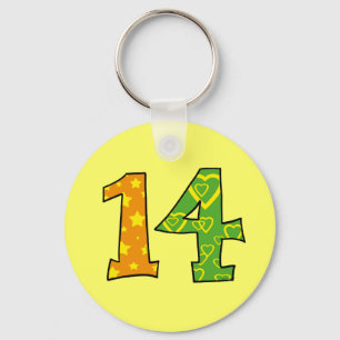 Number 14 keychain