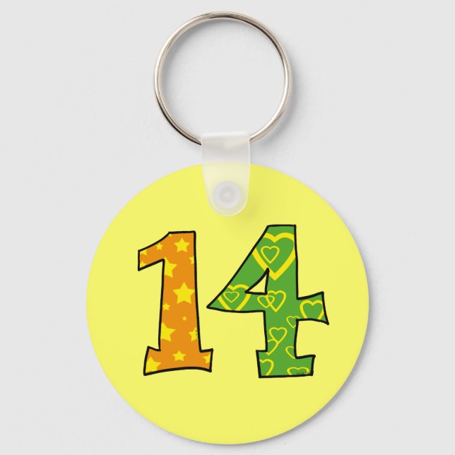 Number 14 keychain (Front)