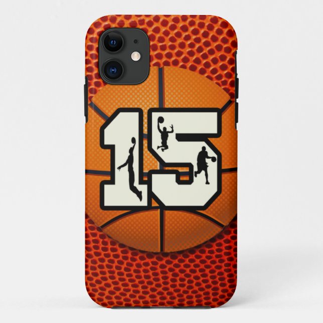 Number 15 Basketball Case-Mate iPhone Case (Back)