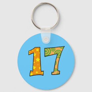 Number 17 keychain