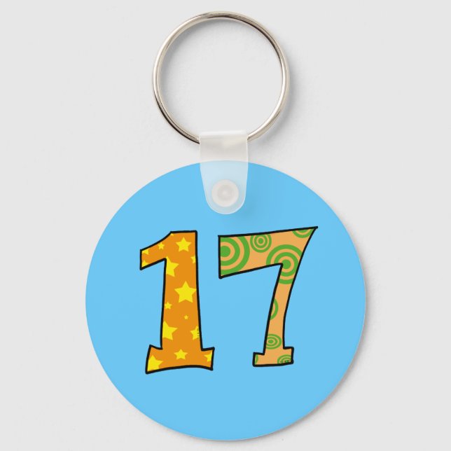 Number 17 keychain (Front)