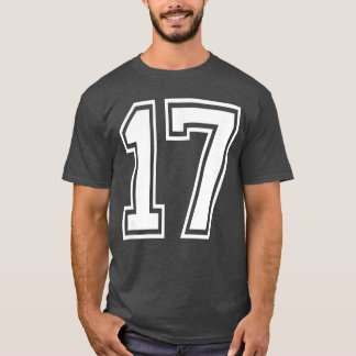Number 17 Varsity Sportseam Jersey 17th Birthday 1 T-Shirt