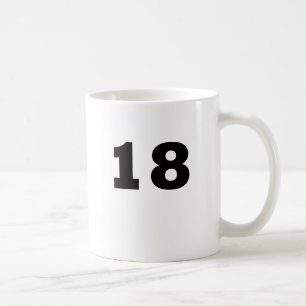 Number 18 coffee mug