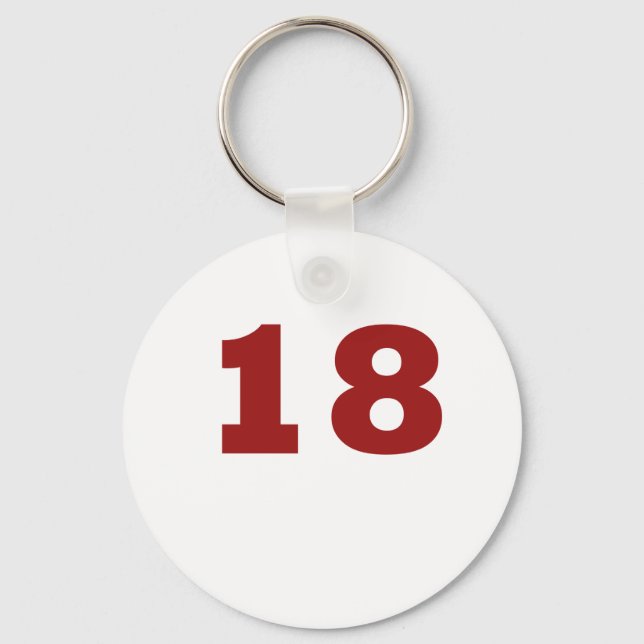 Number 18 keychain (Front)