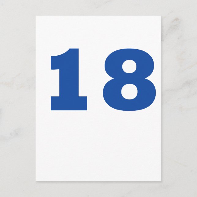 Number 18! postcard (Front)