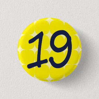 Number 19 batch 1 inch round button