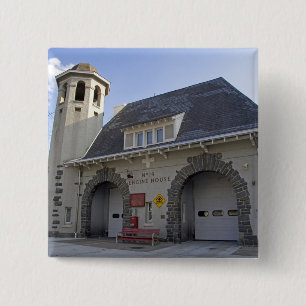 Number 19 Engine House in Washington, D.C. 2 Inch Square Button