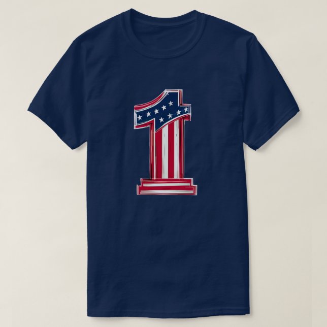 Number 1 American T-Shirt (Design Front)