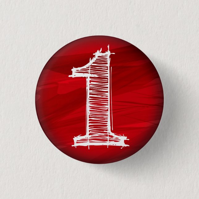 Number 1 batch (TT) 1 Inch Round Button (Front)