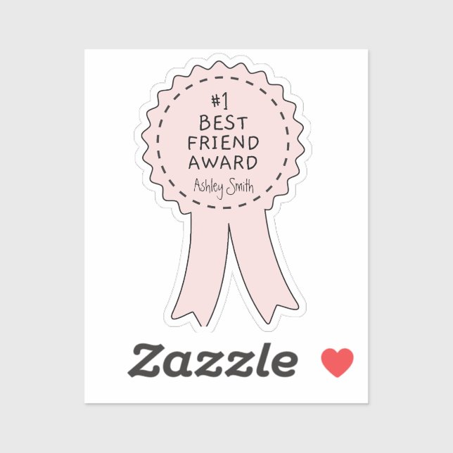 Number 1 best friend award - Custom Name (Sheet)