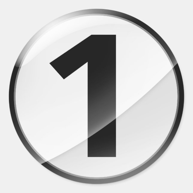 Number 1 Black sticker (Front)