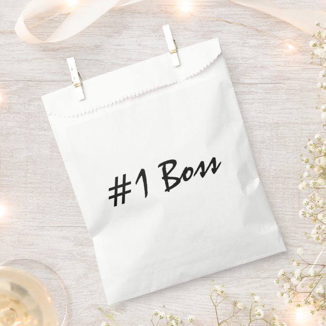 Number 1 Boss Personalize Favour Bag (Clipped)